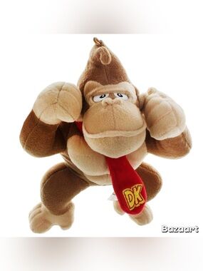 Donkey Kong Plush Nintendo Super Mario Bros Plush Toy Stuffed Licensed 2022 10”
